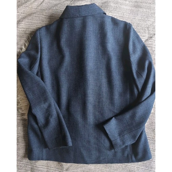 ALFRED DUNNER Light Navy Blue 2 Piece Suit Set Jacket Pants Womens 10P TwoButton - Picture 7 of 12